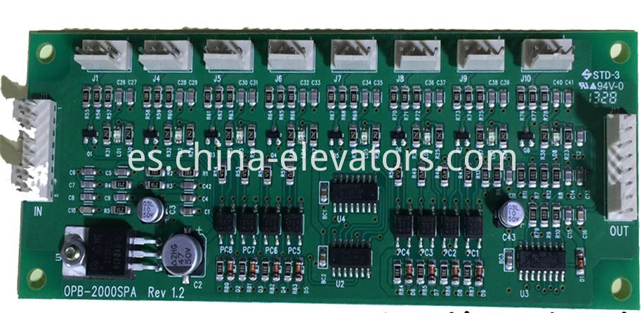 Hyundai Elevator COP Communication Board OPB-2000SPA Rev 1.2